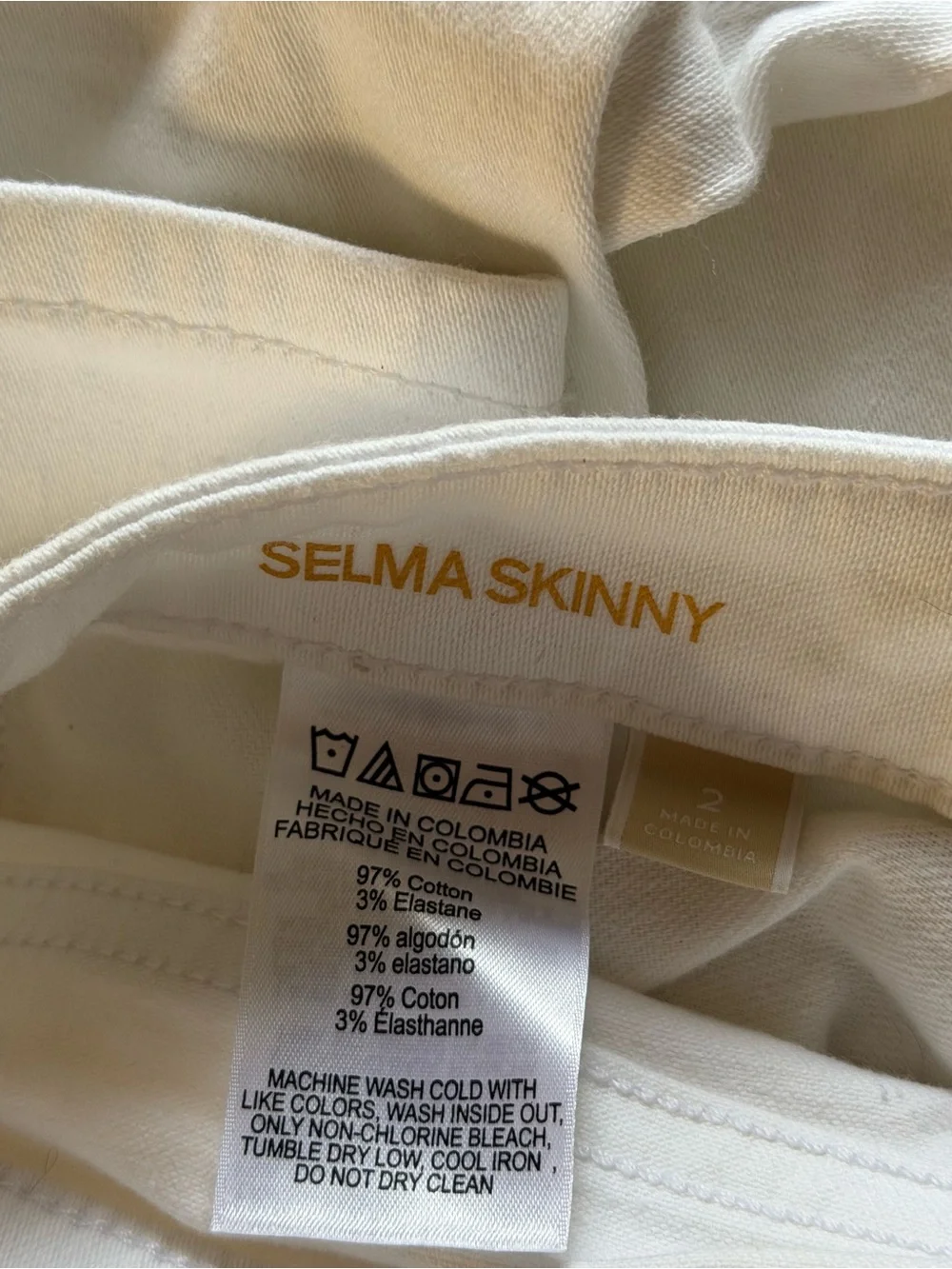 MICHAEL KORS White Selma Skinny Button-Fly Jeans